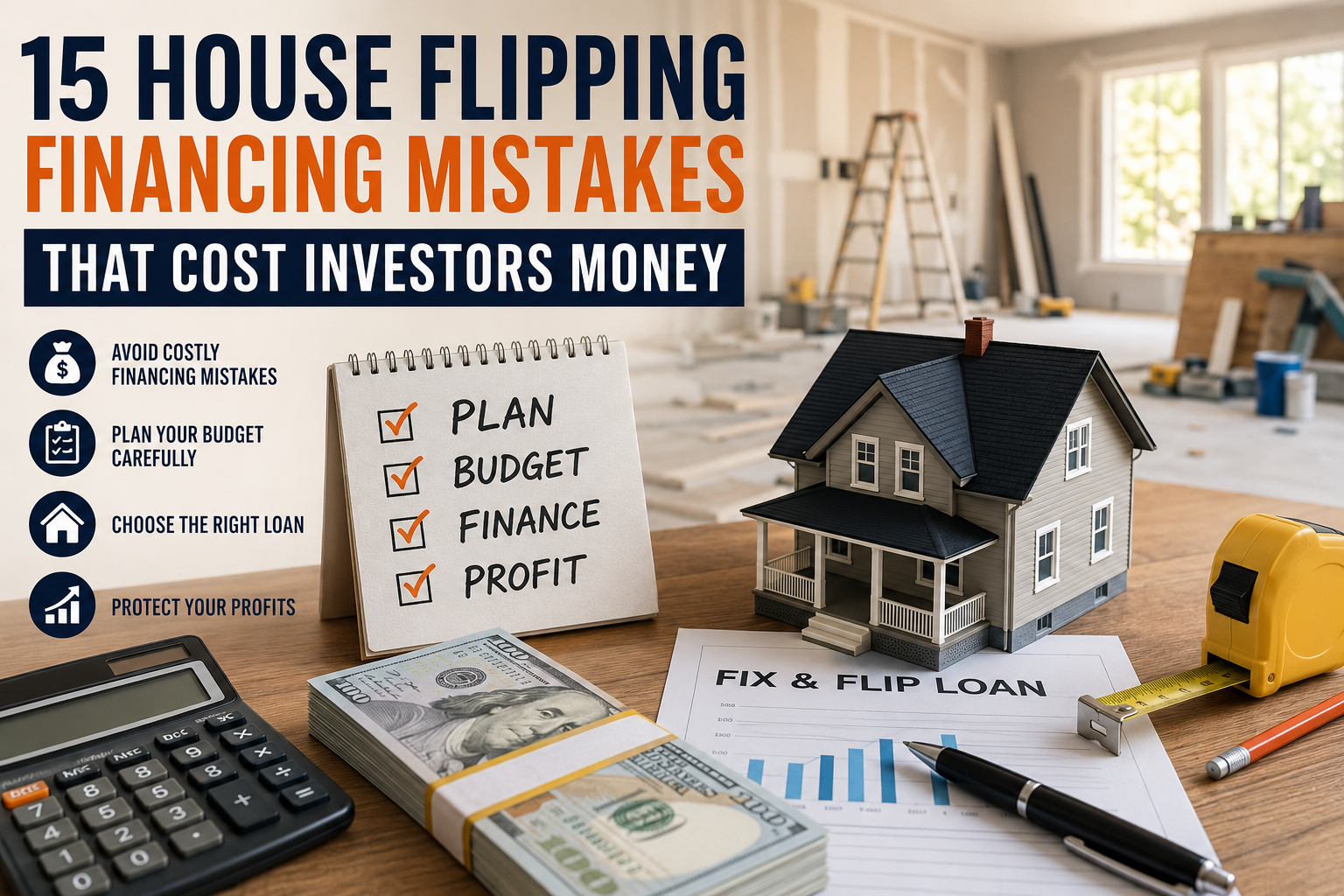 15 House Flipping Financing Mistakes That Cost Investors Money