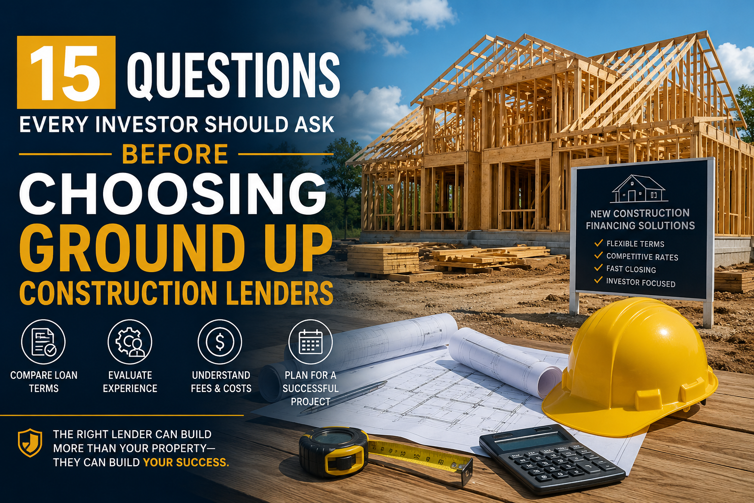 15 Questions Every Investor Should Ask Before Choosing Ground Up Construction Lenders